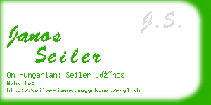 janos seiler business card